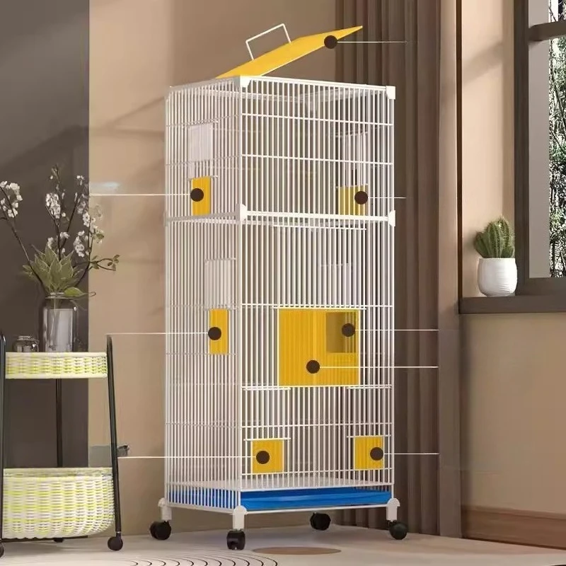 

Stainless Parrot Bird Cages Goldfinch Toys Birds Canaries Accessories Bird Cages Large Things Jaula Para Canarios Pet Supplies