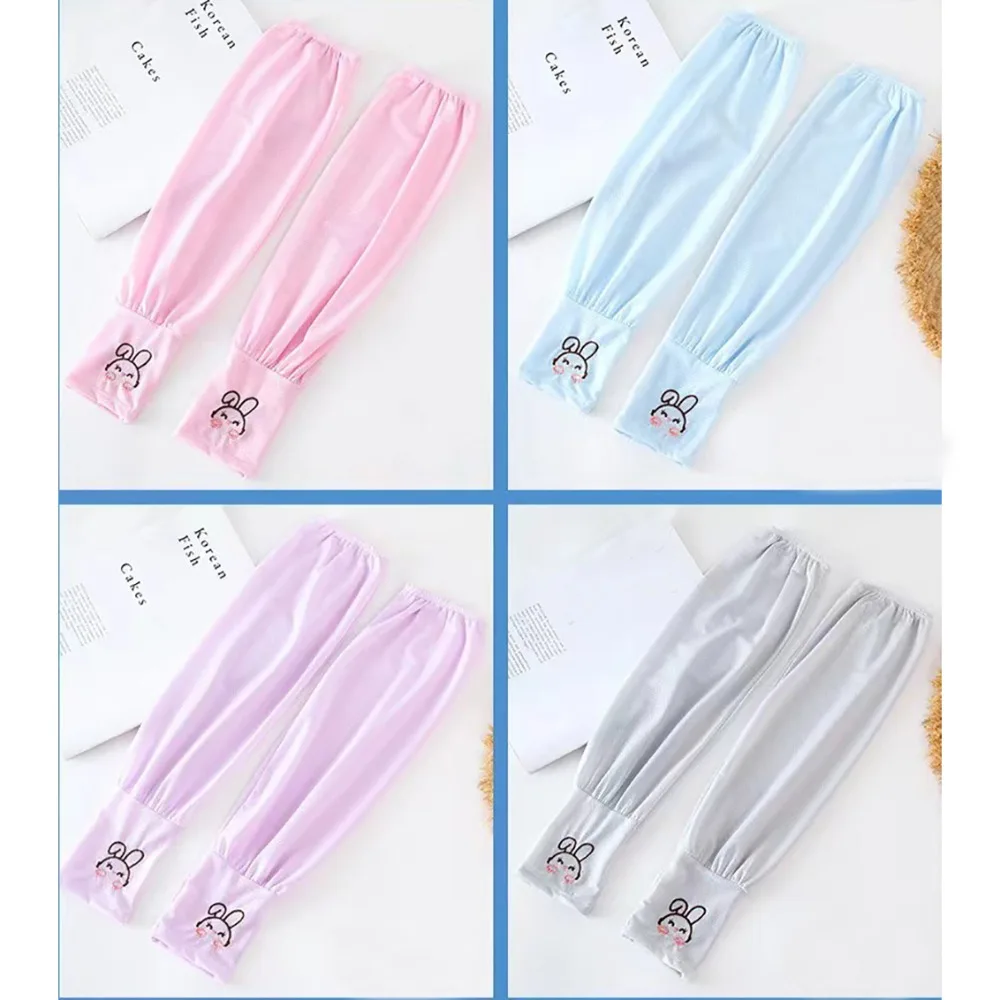 Lightweight Sunscreen Sleeves Fashion Loose Uv Protection Arm Cover Little Rabbit Ice Silk Sleeves Summer