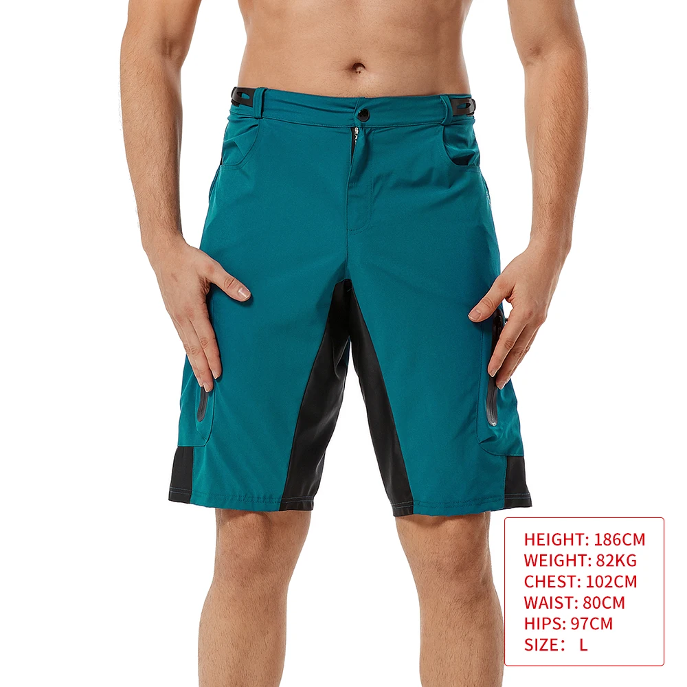 WOSAWE Motorcycle Shorts Men Loose Fit Multi-Pockects MTB Shorts Downhill Mountain Bike Motocross Racing Moto Summer Short Pants