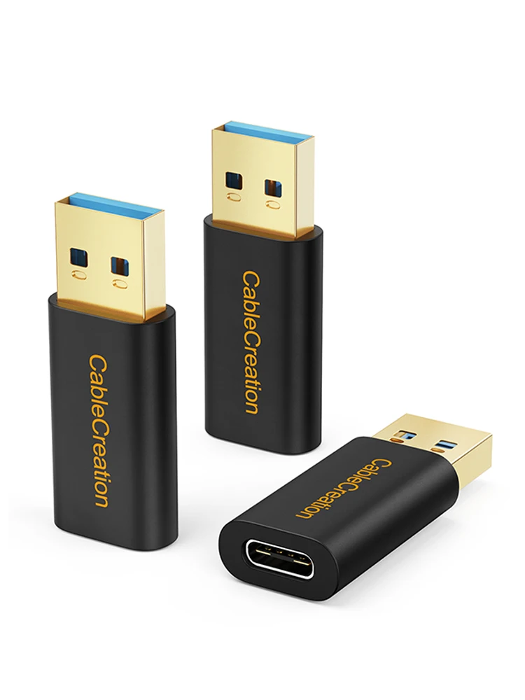 CableCreation-Adaptador USB a tipo C OTG, convertidor de 5Gbps USB C hembra a USB macho para cargador de portátil, Banco de energía, Macbook, Samsung