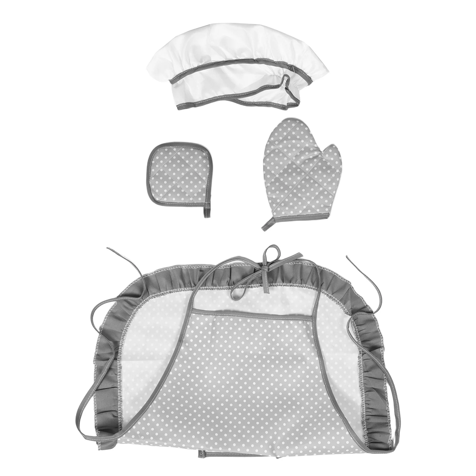 4-teiliges Kinderschürzen-Set mit Hut, für Kinder, Kochen, Backen, Küche, Spielkostüm, Rollenspiel-Aktivität für Kleinkinder, Mädchen und Jungen