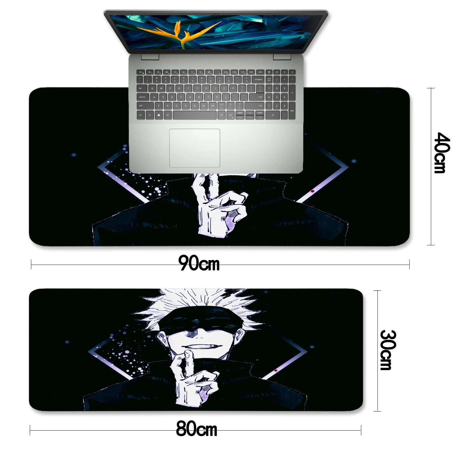 Jujutsu Kaisen Game Mousepads Gojo Satoru Mouse Pad XXL Black Large Computer Mat Office Gaming Keyboard Desk Mat Desk Pad