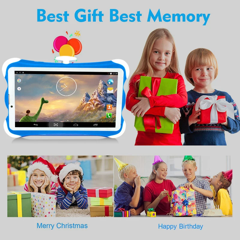 7 Inch Kids Tablet Pc Kinderen Leren Onderwijs Machine Pc Wifi Bluetooth Android 5.1 1Gb 16Gb Tablet Pc beste Cadeau