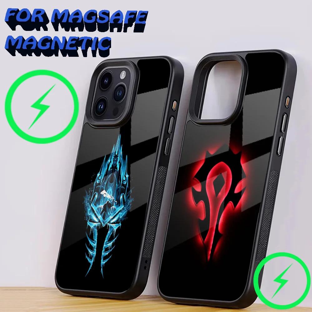 W-World Of W-Warcraft Phone Case For iPhone 15,14,13,12,11,Plus,Pro,Max Mini Magsafe Magnetic Wireless Charging