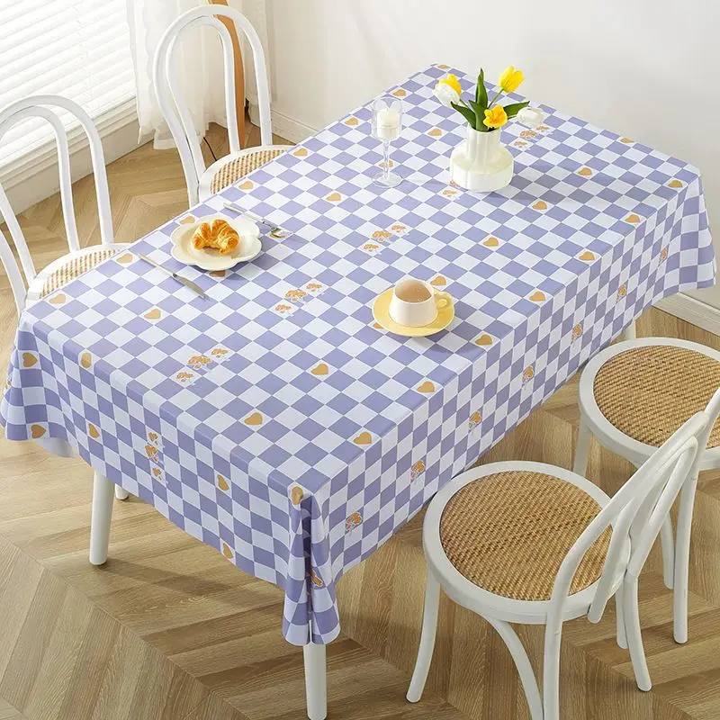 VIKAMA Argyle Checker Diamond Tablecloth, 6 Designs, Waterproof Washable Table Cover for Kitchen Dining Party