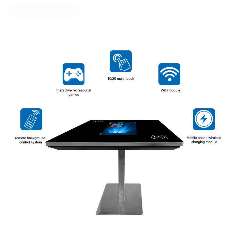 21.5 Inch All in One Touch Screen Coffee Table Multifunctional Interactive Restaurant Smart Table