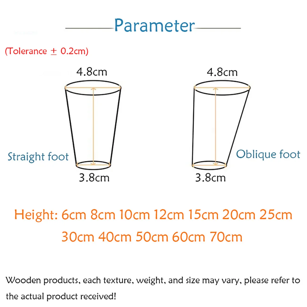 1-4Pcs Furniture Legs Wooden Solid Furniture Feet Oblique/Straight Tapered Feet For Cabinet Table Legs Accessories Replacement