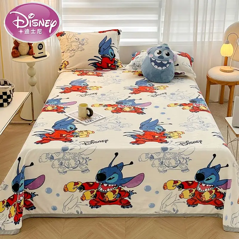 

Disney Stitch Winnie Plush Fuzzy Large Blankets Single-layer Thin Of Milk Fleece Blanket, Dormitory Bed Sheet Cover Four Seasons