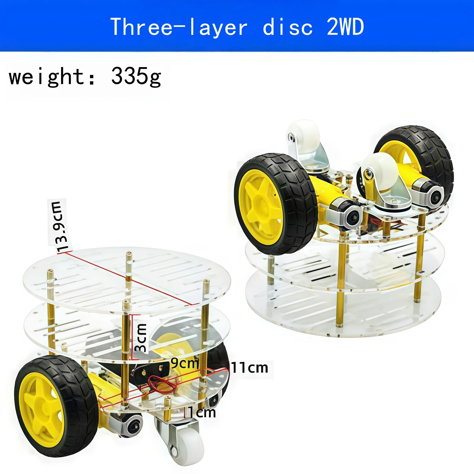 Intelligentes Auto-Chassis / Linienfinder-Auto / Roboter-Auto-Chassis / Geschwindigkeitsmessung / Batteriekasten-Lieferung 2 4WD-Auto – Detail 3