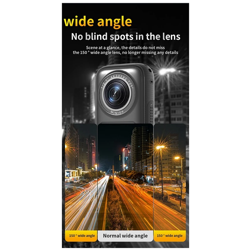 4K HD WIFI Wireless Sports Camera Motorcycle Driving Recorder Outdoor Helmet Cycling Photography Video Recorder, Durable