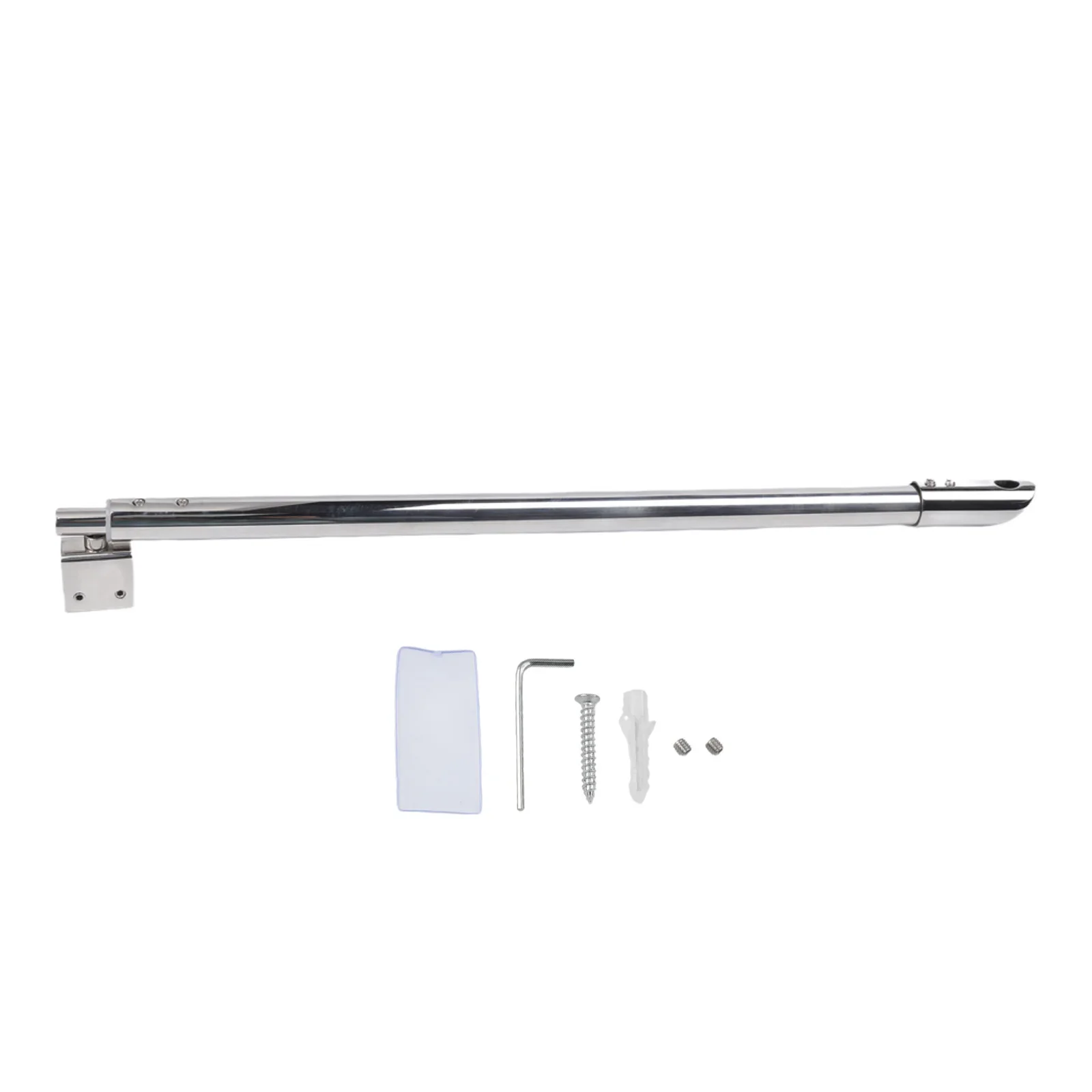 Adjustable Shower Rod Shower Glass Door Clamp Versatile Glass Panel Support Bath Hardware Set Reliable Support