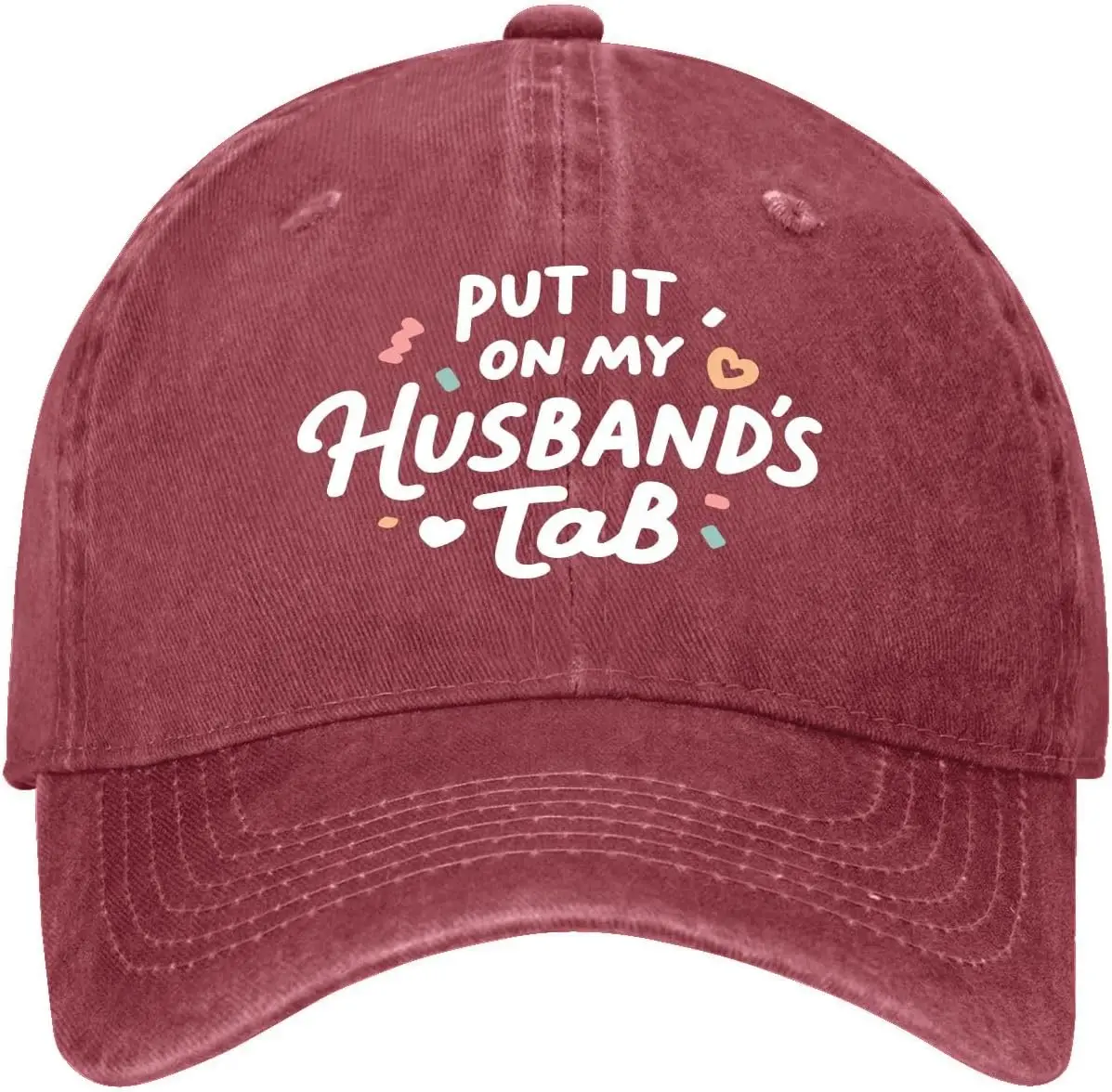 

Мужские кепки Put It On My Husband's Tab. Забавные потертые бейсболки с потертостями. Доставка на следующий день.
