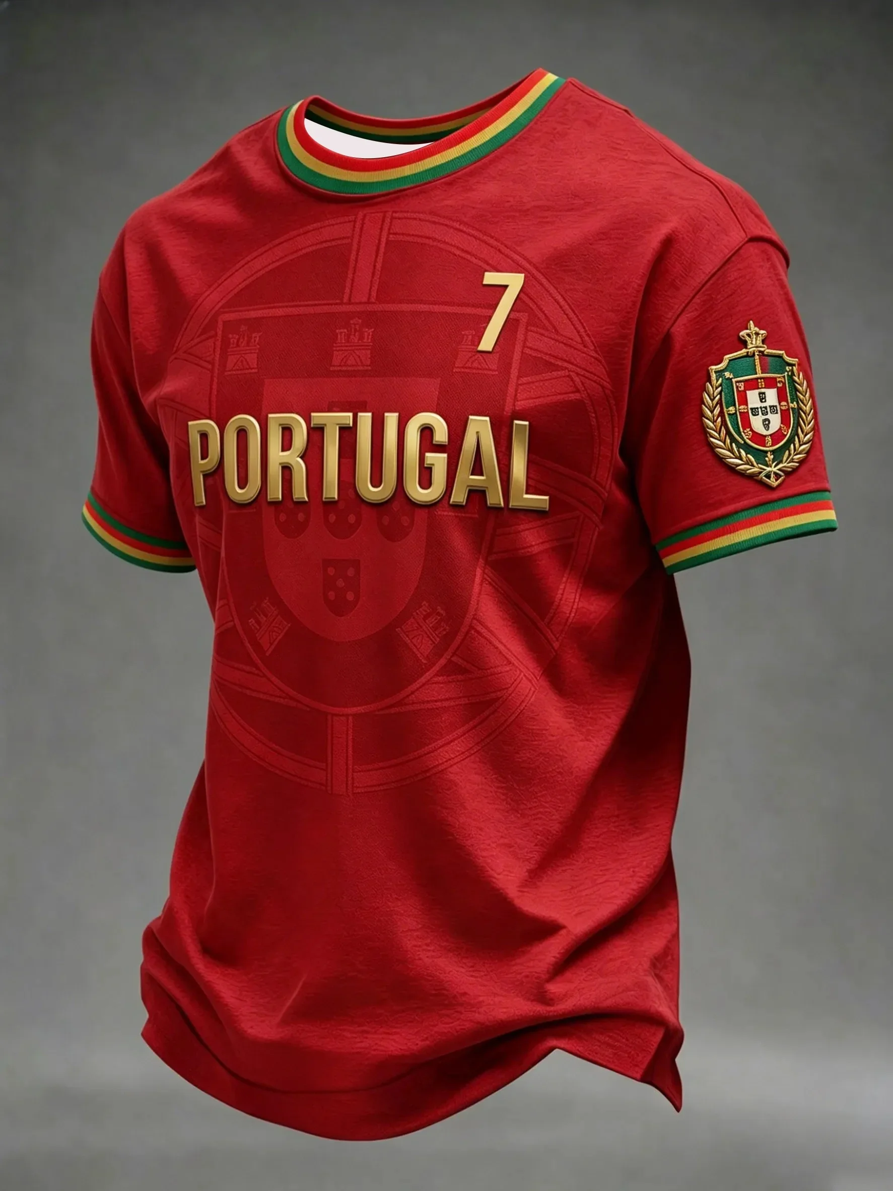 2026 Edition Portuguese Football Training T-Shirt - 3D Digital Printing - Comfortable and Breathable - Family Clothing Y2k