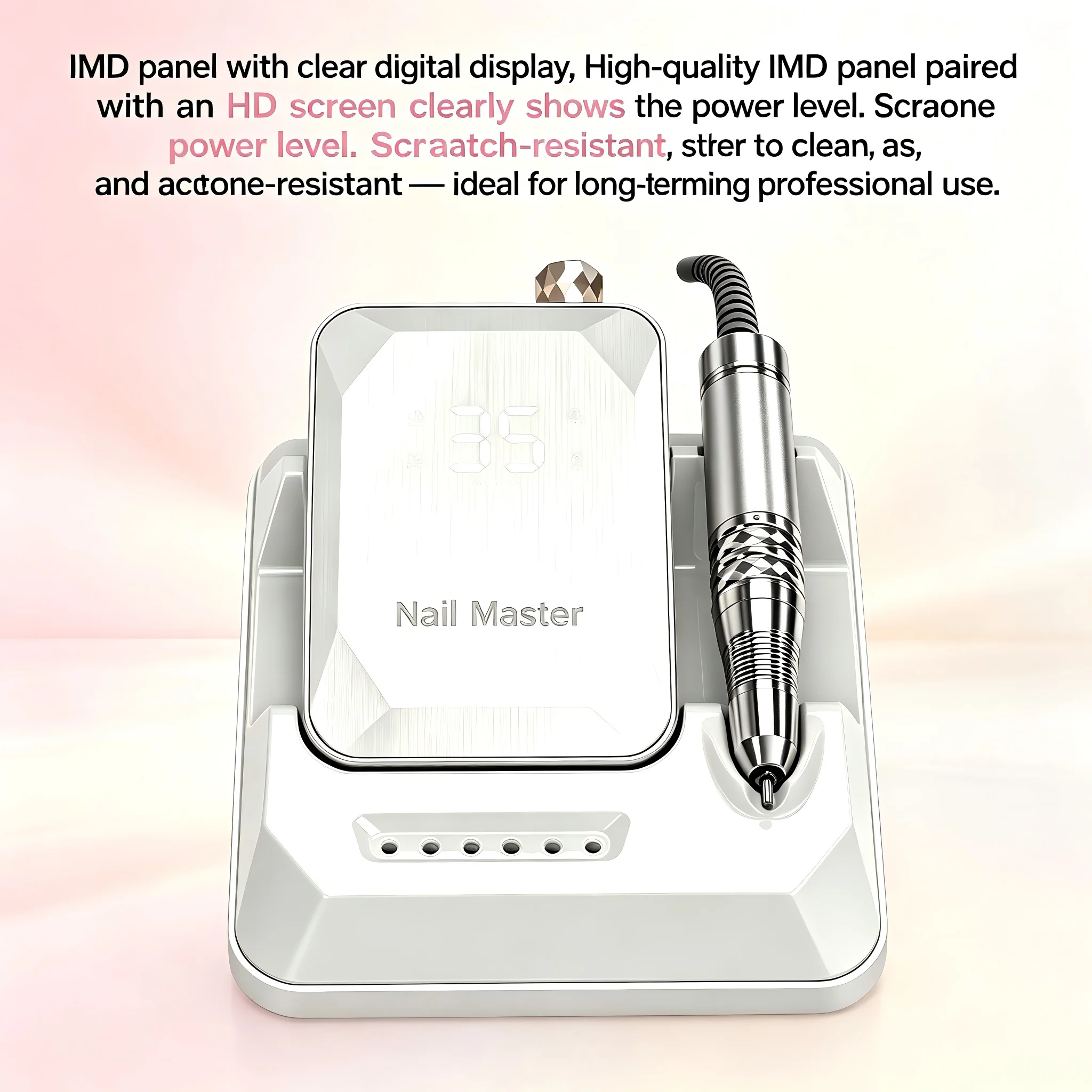 MFG 2026 Rechargeable Nail Drill Machine Brushless 6 Speed 60W 35000RPM Professional Nail Sander for Manicure