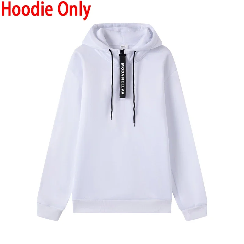 2026 Autumn Winter Hoodies Sets Hooded Sweatshirt Sweatpants Men Women Tracksuit Sets Casual Fashion Half-zip Hoodie Black Pants - view 5