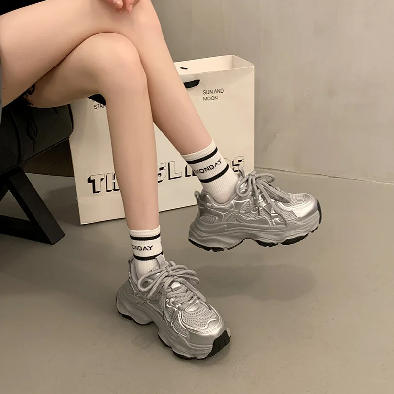 أحذية رياضية كاجوال نسائية مبطنة بالصوف أحذية مكتنزة لخريف وشتاء 2025 أحذية متعددة الاستخدامات مبطنة بالصوف #3