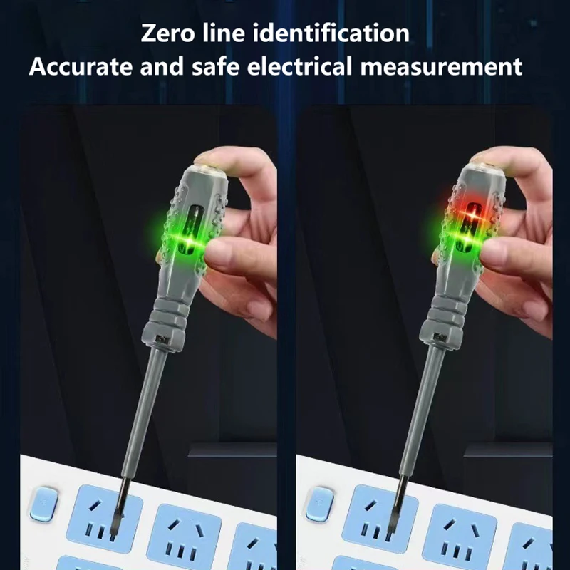 Caneta de circuito de alto torque, 2 peças, caneta de teste de destaque de cor, chave de fenda/lápis elétrico, ferramentas de medição de carro elétrico preciso