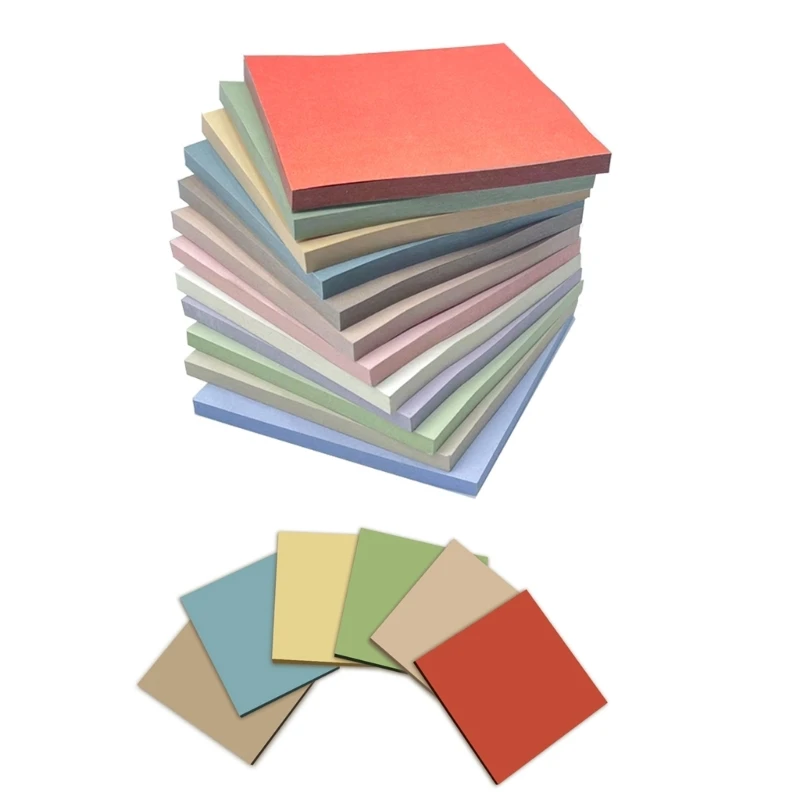 DXAB Sticky Notepads 3x3Inch Colorful Note Paper Pocket Writing Pad Ashesive Note Pad Blank Note Paper 50 Sheets/Pad