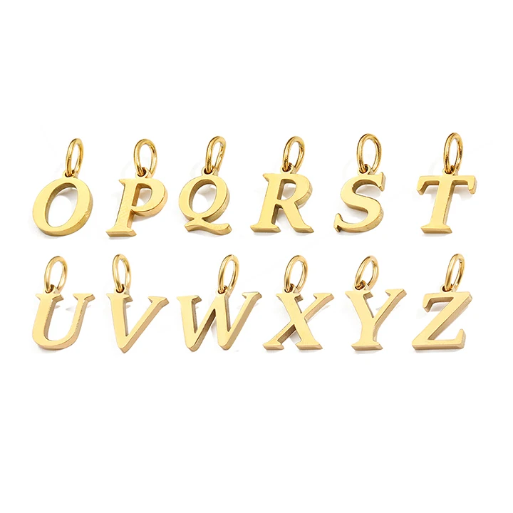 EMANCO Initial Alphabet Pendant Stainless Steel Charms for Making Necklace Minimalism Accessories Women's Jewelry Wholesale