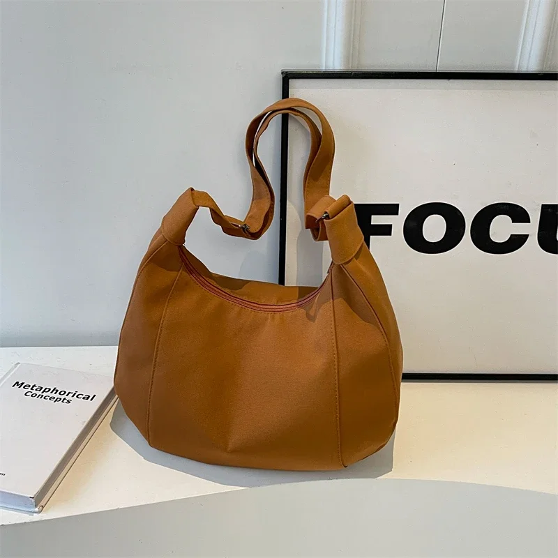 

Оксфордские сумки через плечо на молнии с швейной нитью, простота 2024, высококачественные сумки на плечо для женщин, базовый стиль, Bolso Mujer