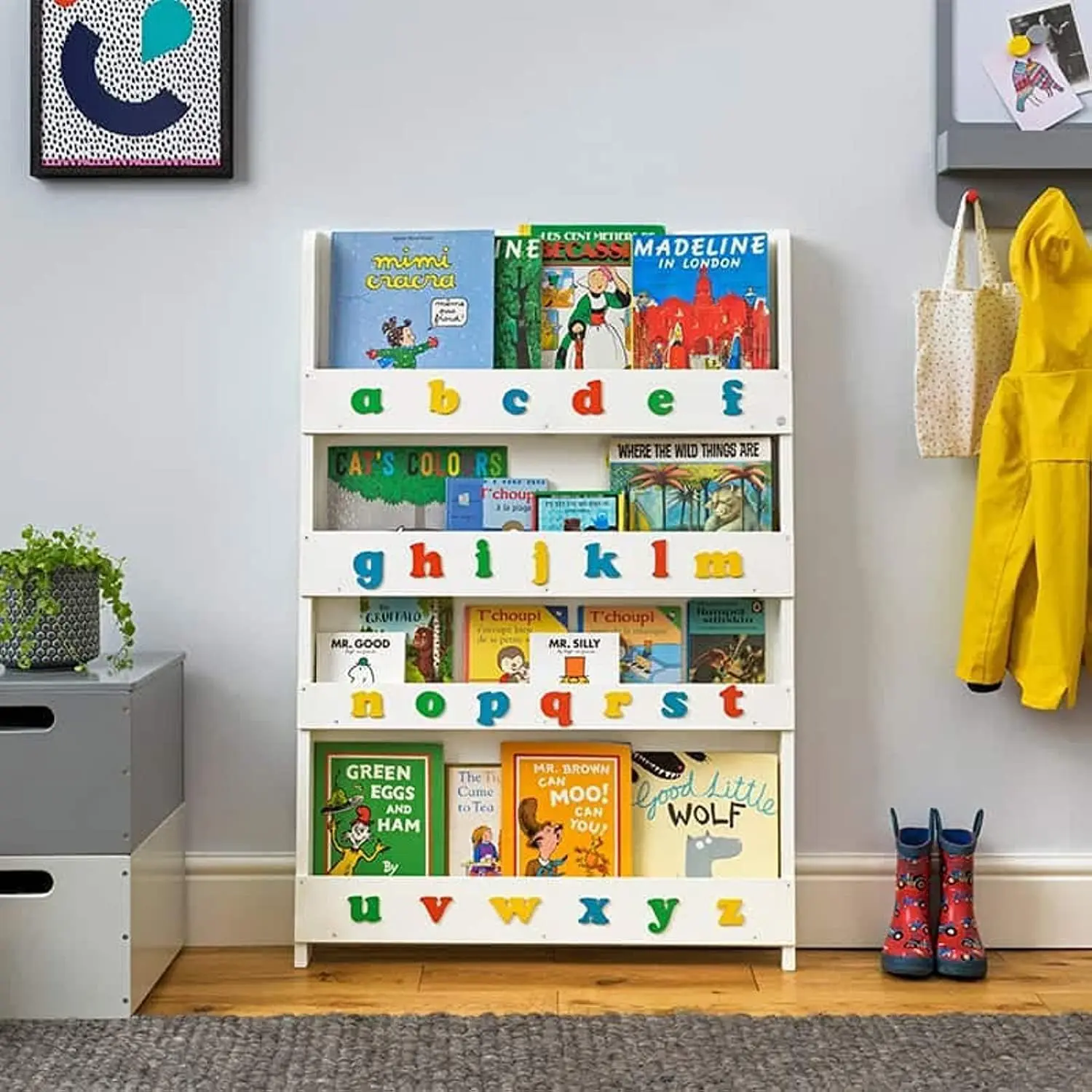 Books® Children’s Bookshelf 43.3” x 30.3” x 2.8” - The Original Handmade Classic Book Storage Solution for Kids Age 0-10 - 4 She