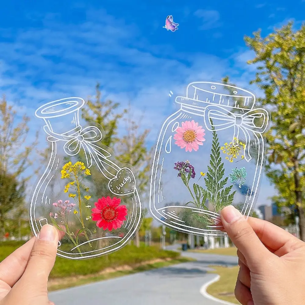 DIY Materials DIY Dried Flower Bookmarks Pressed Flower Handmade Dried Flower Stickers Transparent Herbarium