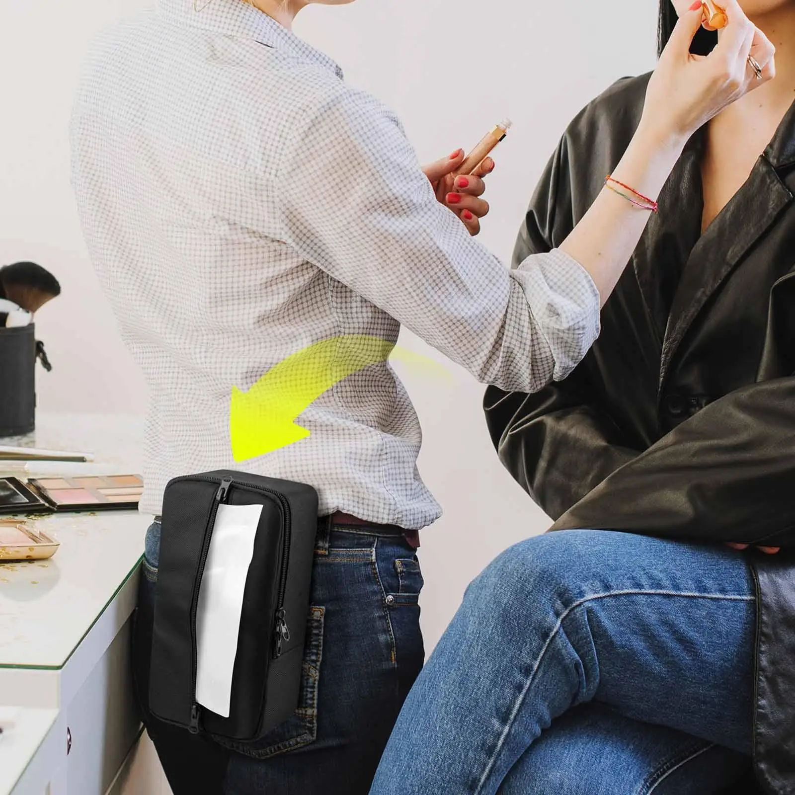 Taschentuchbox-Abdeckung, Serviettenspender, hängender Gesichtstuchhalter-Etui für den Arbeitsplatz