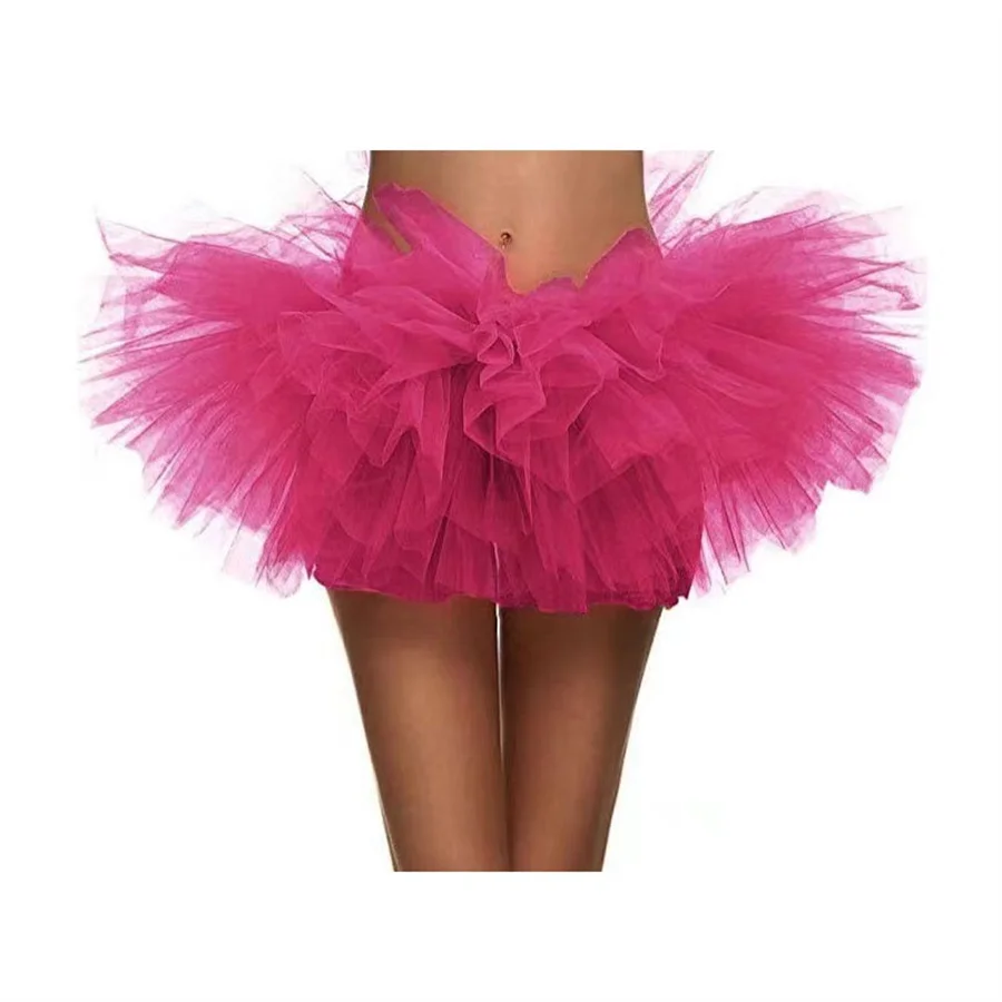 1pc 5 Layer Tulle Tutu Skirt, Suitable For Both Men And Women, Ideal For Dance Performances, Parties, Competitions, And Birthday