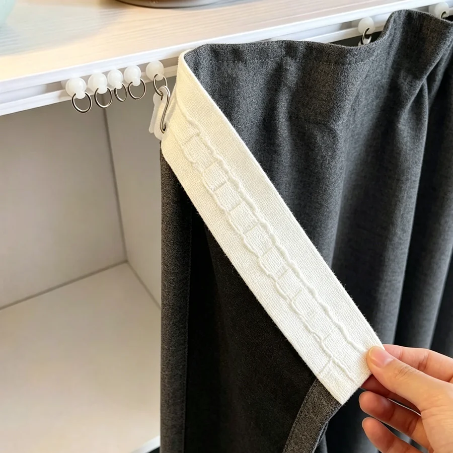 32Yards/109Yards White Curtain Accessories Cloth Belt Curtain Punching Hook High Quality 2.5cm Curtains Eyelets Tape Rings