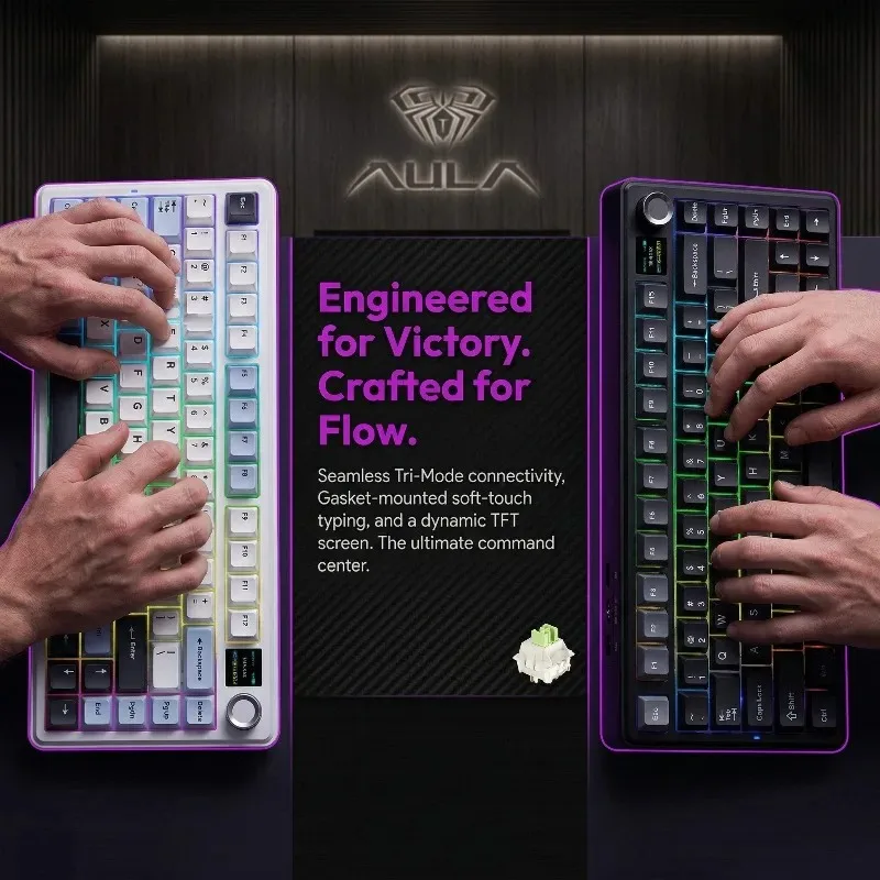 Teclado Mecánico AULA F75 Max Inalámbrico RGB DIY — vista 2