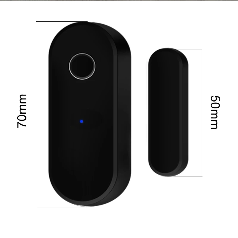 Tuya WiFi Door Open Close Detector Black Smart Life APP مستشعر نافذة الباب حماية أمن المنزل متوافق مع Alexa Google Home