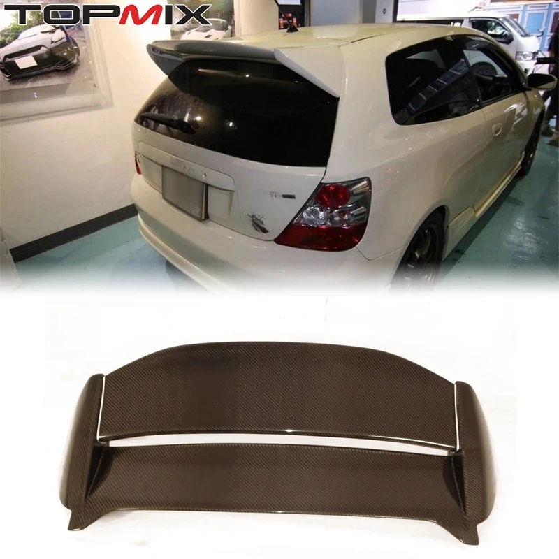 Suitable 2001-2005 Type-R EP3 Mu-Style Lightweight Carbon Fiber Hatchback Roof Spoiler