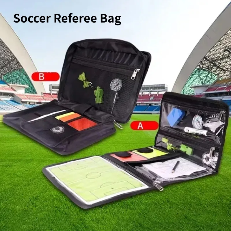 Football Referee Bag Set Professional Soccer Wallet For Referee Equipment Portable Sports Football Match Kit Referee Accessories