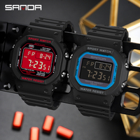 SANDA 2025 Men's Electronic Watch 2107 Creative Sports Waterproof Luminous Date Digital Wristwatches Swim for Student Watches