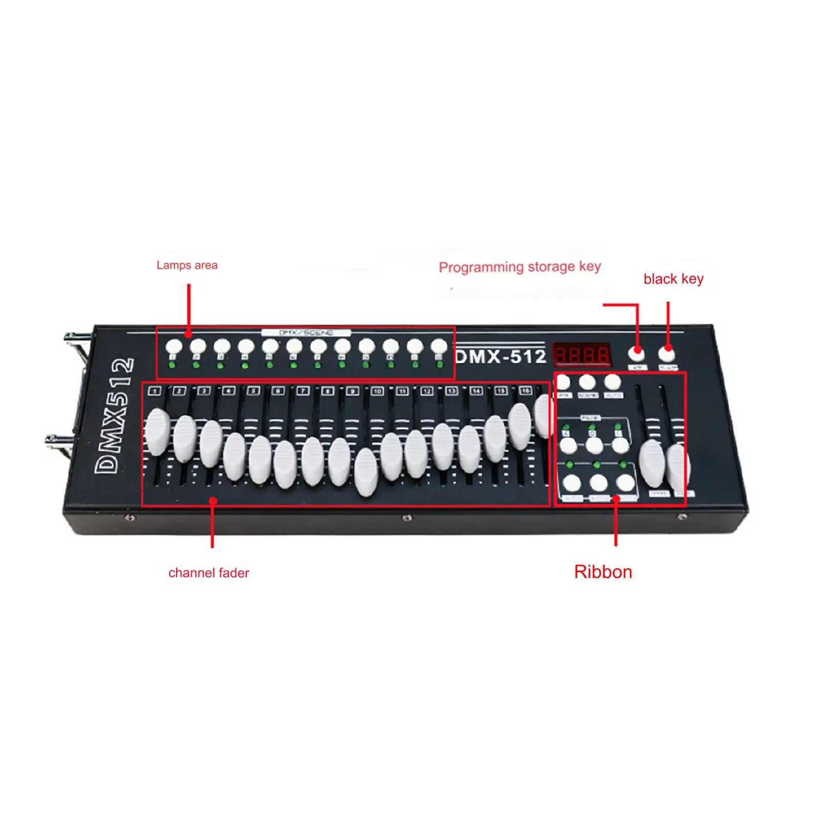 Dmx 512 DJ ضوء تحكم الإضاءة خلاط مجلس وحدة التحكم لقضبان الحانة KTV