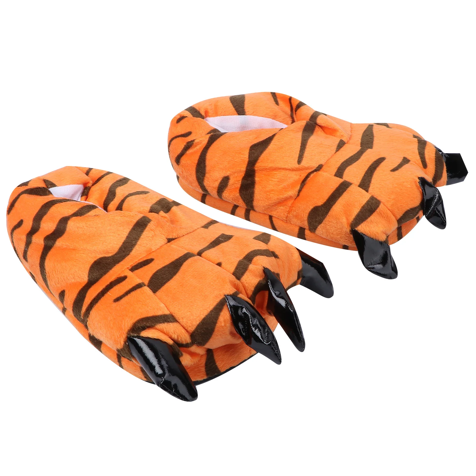 

1Pair Cartoon Paw Shoes Thickened Warm Indoor Shoes Casual Cozy Winter Footwear Non-Slip Sole Comfortable Home Gift