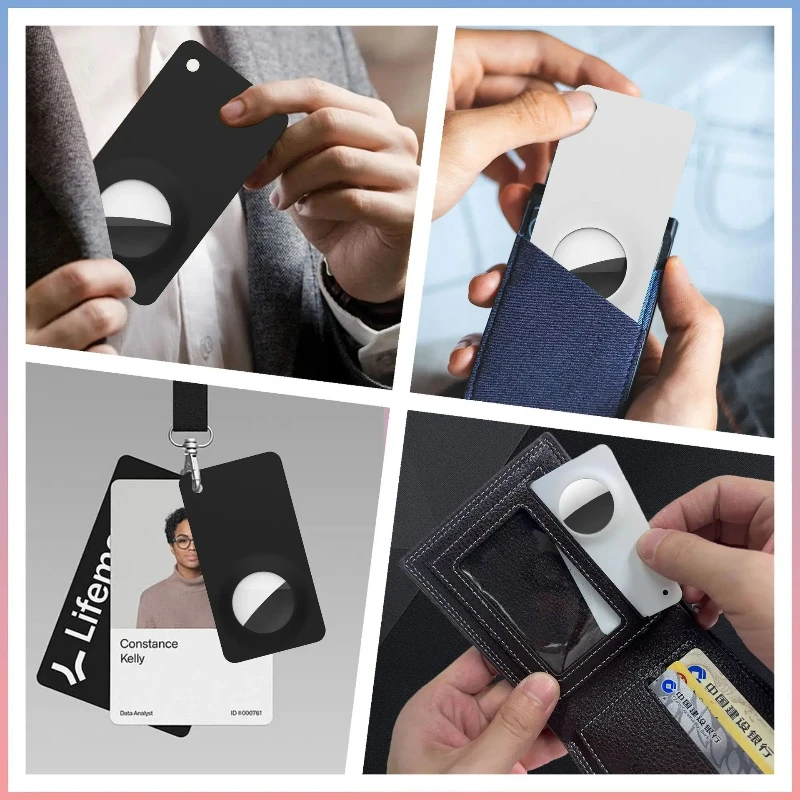 AirTag Wallet Holder,Lightweight GPS Tracker Protective Cover Compatible with AirTag for Wallets,Purses, Handbags & Clutch Bags