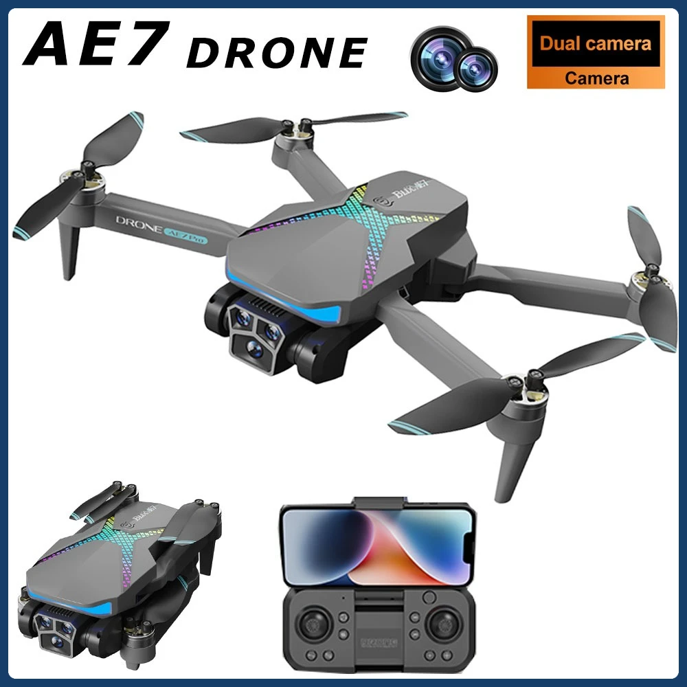 

2025 AE7 Drone 8K HD Brushless Profesional Triple Camera Aerial Photography GPS FPV Obstacle Avoidance RC Quadcopter Toys 10000M
