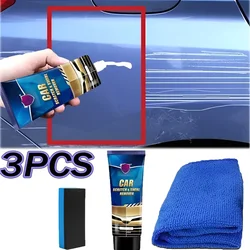 3PCS Universal Car Scratch Repair ครีมทําความสะอาดเครื่องมือรถ Swirl Remover รอยขีดข่วนซ่อมขัด Auto ผลิตภัณฑ์อุปกรณ์เสริม