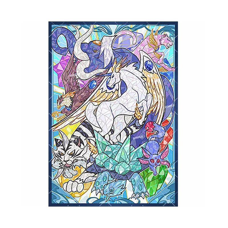 

60pcs/set Yu-Gi-OH! rystal Beast Topaz Tiger John Anderson GX Flash Card Sleeve Game Collection Card Protective Cover 63*90mm