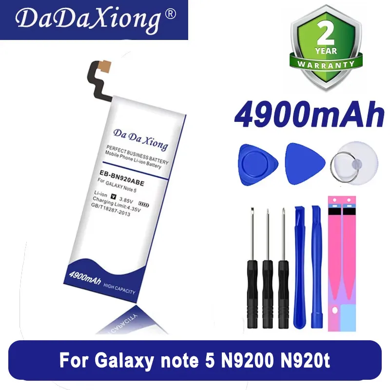 4900mAh EB-BN920ABE Li-ion For Samsung Galaxy N9200 N920t Cell Phone Battery N920C Note5 SM-N9208 N9208