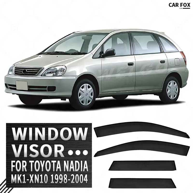 

4Pcs For Toyota Nadia 1998-2004 Black Car Window Visor Awning Shelters Windshield Side Window Rain Sun Shade Auto Accessories