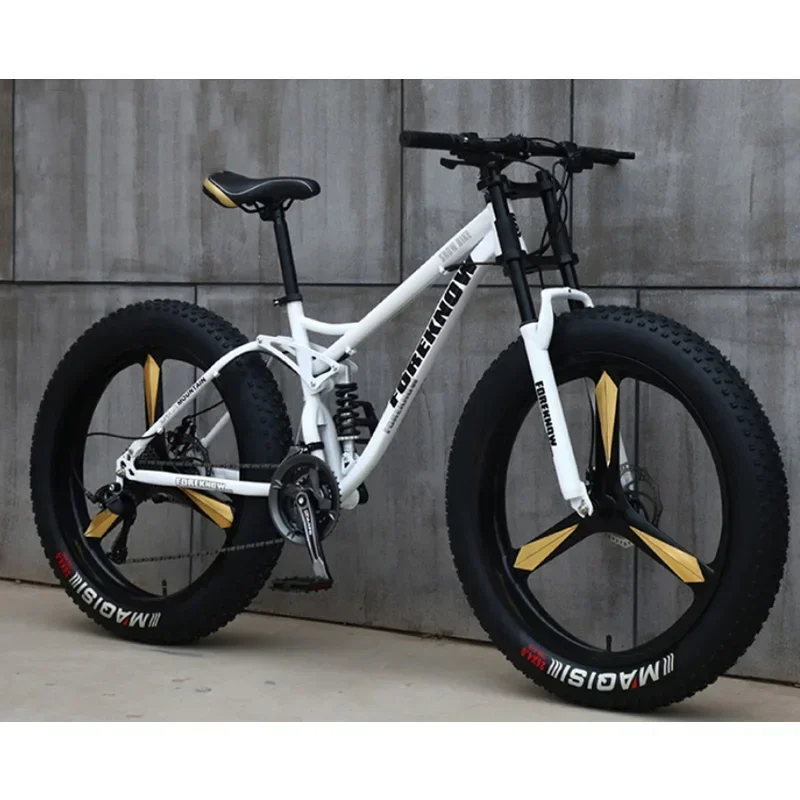 Popular New Beach Cruiser 24'' 26'' 4.0 New Design Mountain Bike Type Off-road Fat Tires Snow Mountain Bicycle