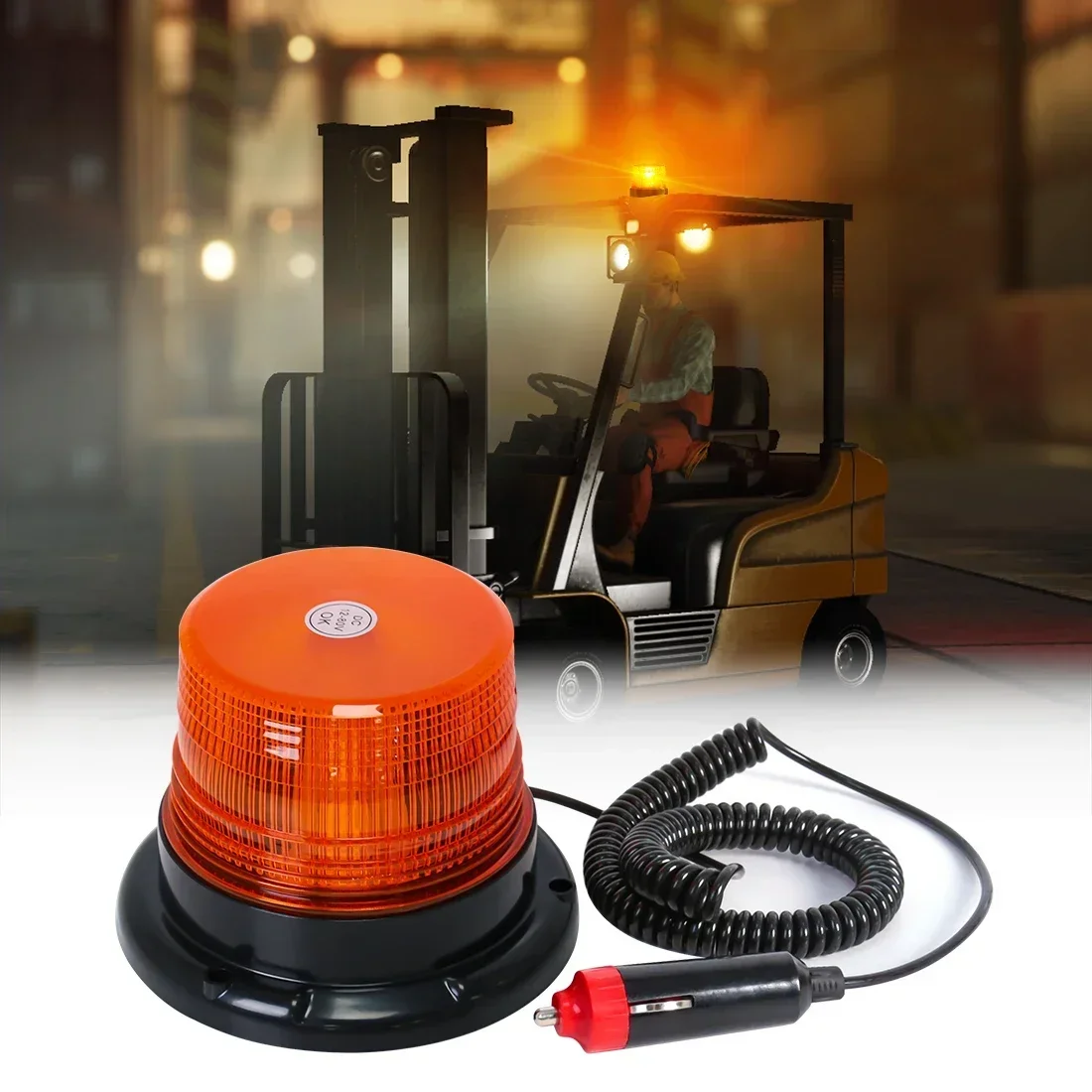 

Car Truck Roof Top Warning Light Emergency LED Strobe Light Flashing Beacon With Magnetic Base For Security Auto 12V 24V -80V