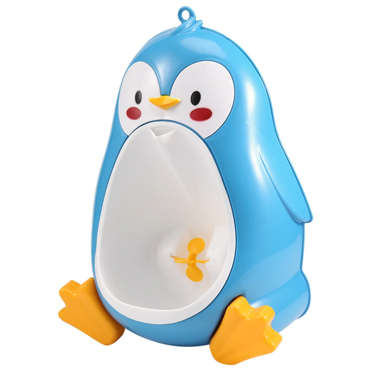 Orinal de entrenamiento de pingüino para niños, urinario Vertical, montado en la pared, azul