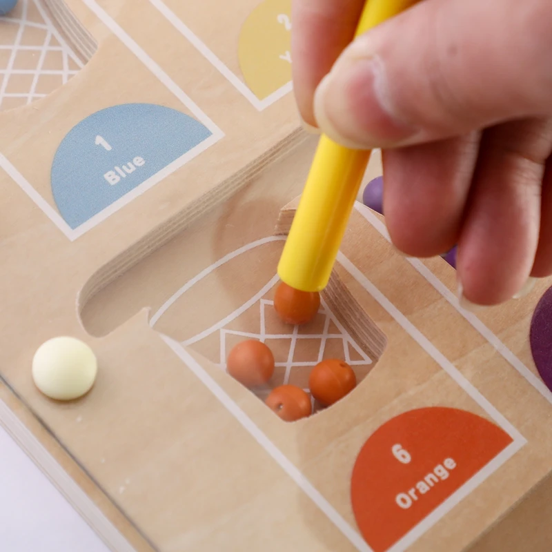 Magnetic Color and Number Maze Montessori Wooden Magnet Puzzle Game Board for Toddlers Learning & Education Toys Educational Toy