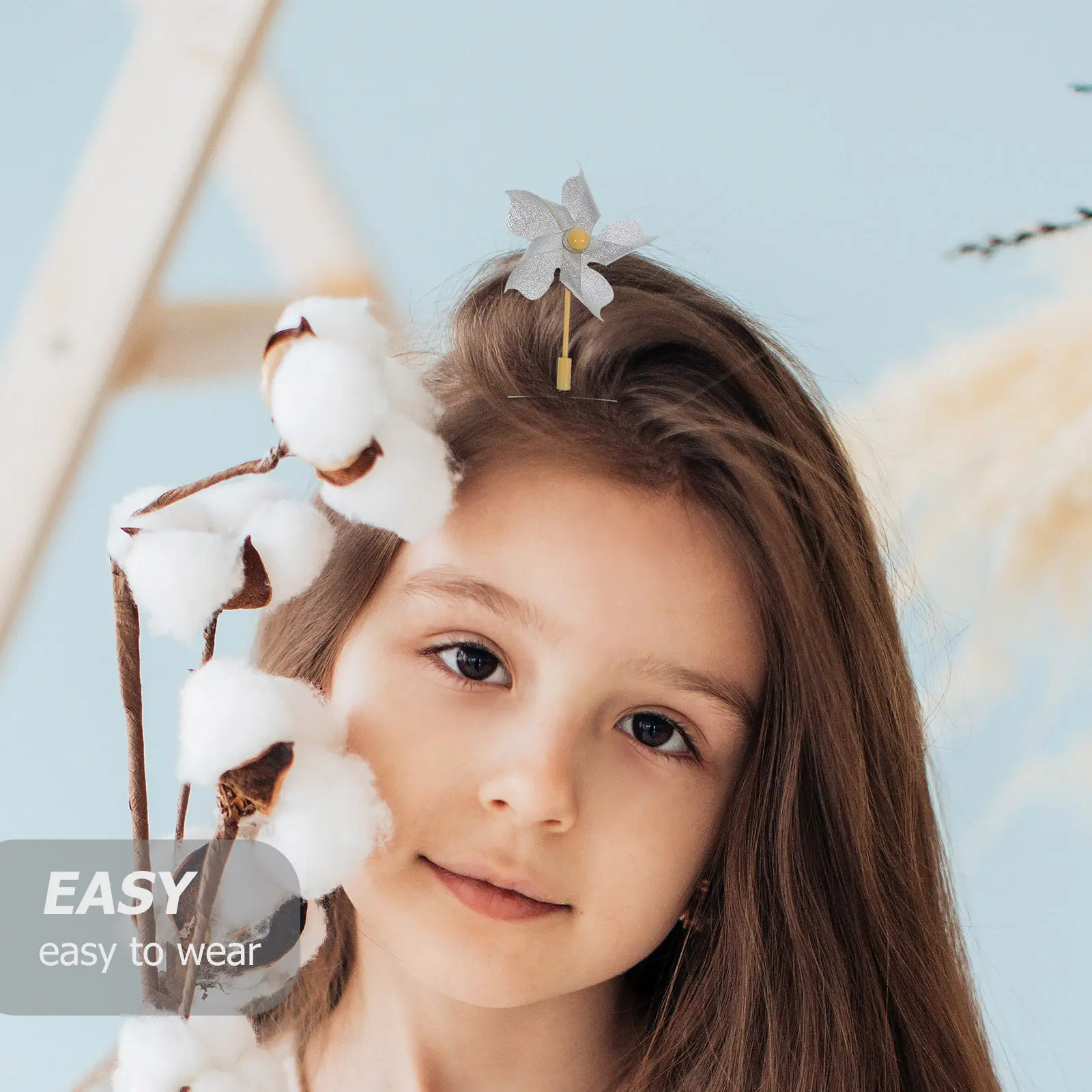 

20Pcs Windmill Hair Clips Colorful Rotating Girls Hair Accessories Glitter Barrettes Cute Clips for Little Girls