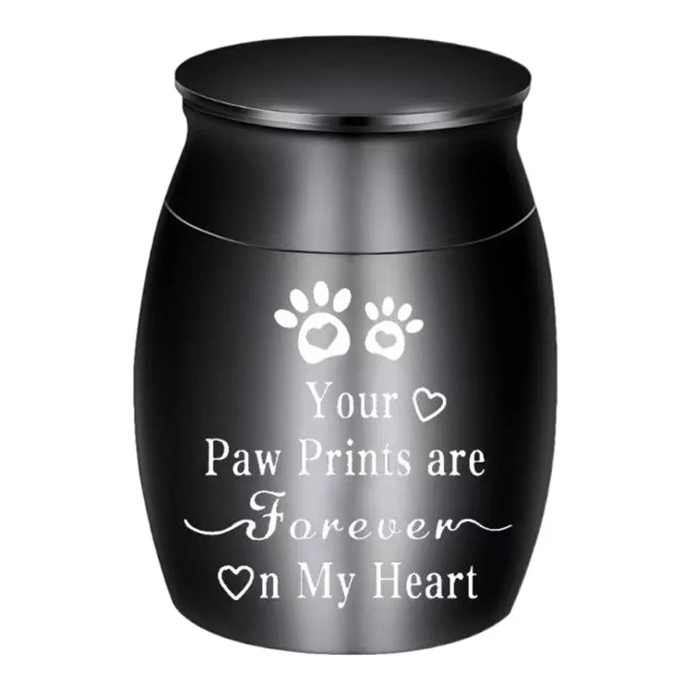 

Mini Pet Ashes Sealed Box Creative Pet Paw Print Pet Teeth Hair Storage Box Waterproof with Lid Dog Cat Cremation Urns