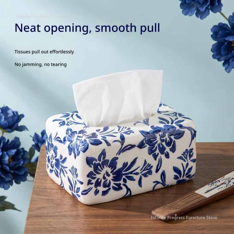 Homestay Restaurant Tissue Boxes Creativity Decoration Napkin Holder Tissue Boxes Desktop Porcelain Home Caixa De Lenços MH40ZJH