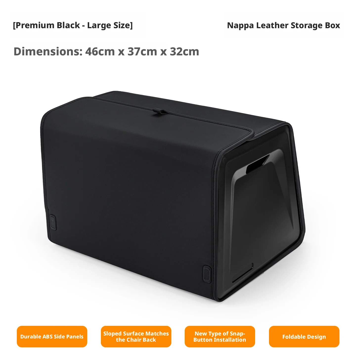 Car Leather Trunk Storage Box, Large Capacity Leather Foldable Storage Box, Portable Multifunctional Tool Storage Box, Daily Essentials, Miscellaneous Item Storage, Suitable for Sedans, Suvs, Mpvs